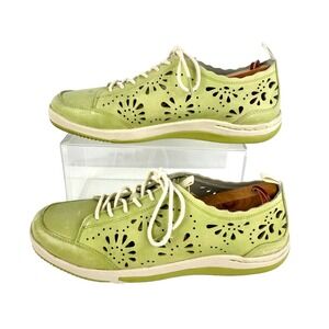 Jambu Leather Flats Women's 9 M Bloom Comfort Loafers Tennis Shoes Lime Green 40